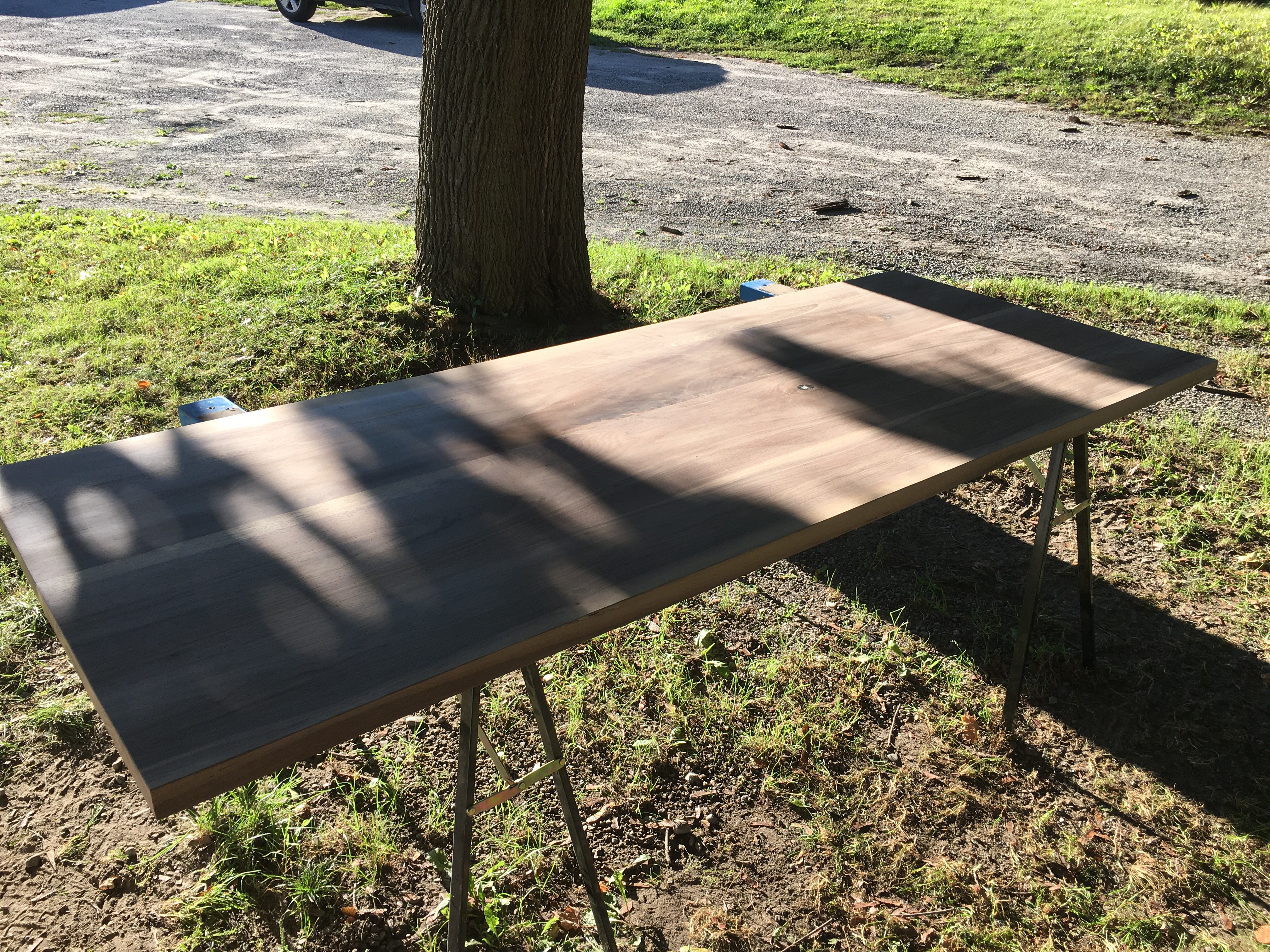 Final sanded and cut to size desk, pre finishing