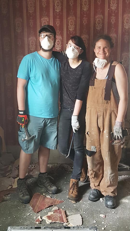 Me, Maria, and Kristen demoing her house